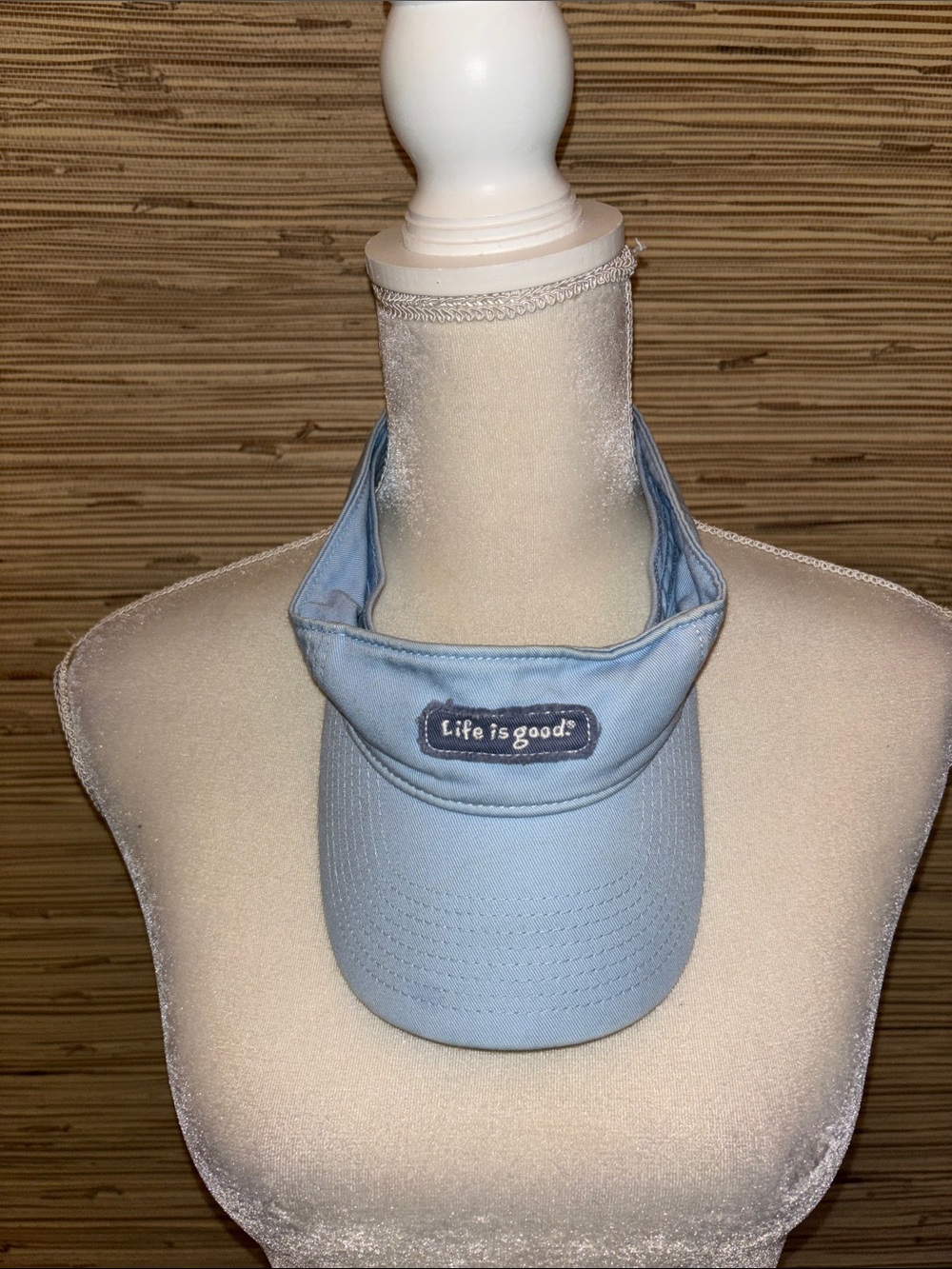 Life Is Good Light Blue Visor with Embroidered Logo